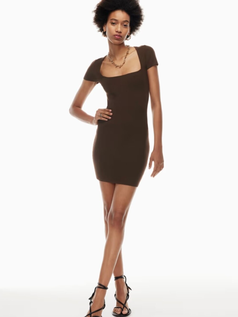 Babaton Emerge Dress In Coffee Bean Brown